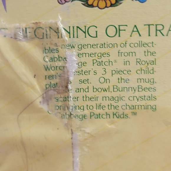 Cabbage Patch Kid 1985 First Edition Dish Set Plate Bowl Saucer - Picture 13 of 16